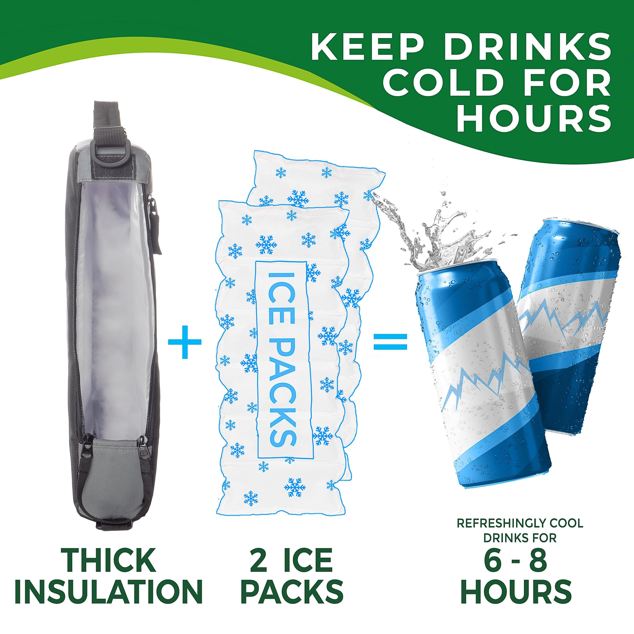 Amazon.com: Falcona Wild Golf Cooler Bag Plus 2 Ice Packs - Keeps